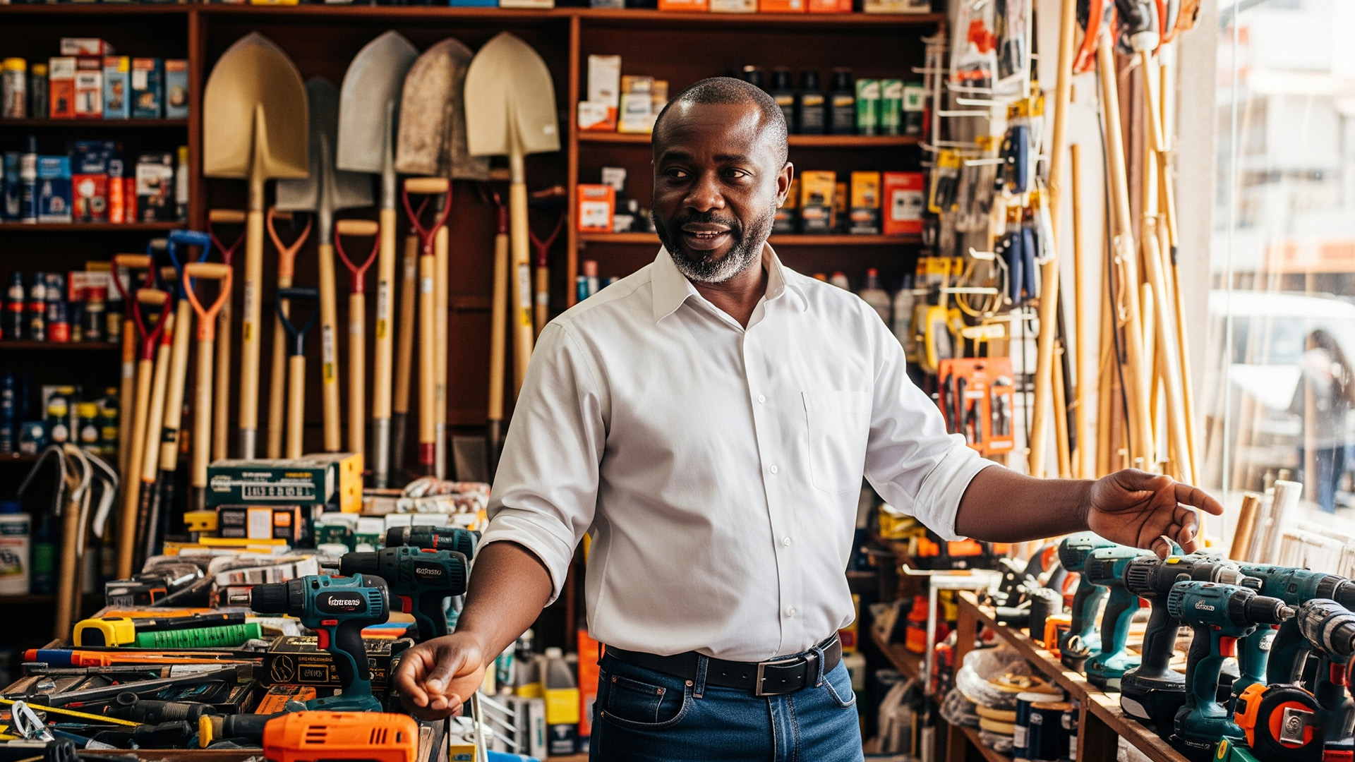 Happy Kenyan entrepreneur using Tally.it